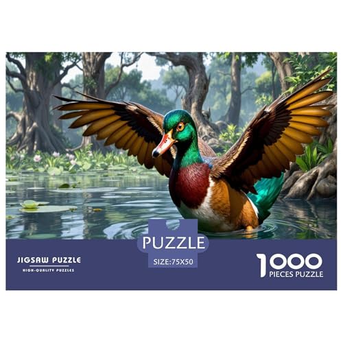 Wildente Puzzles 1000 Teile Schwer Puzzle Spielzeug Lernspiel Impossible Herausforderung Spielzeug Für Erwachsene Und Kinder Ab 14 Jahren 1000pcs (75x50cm) von CBCoin