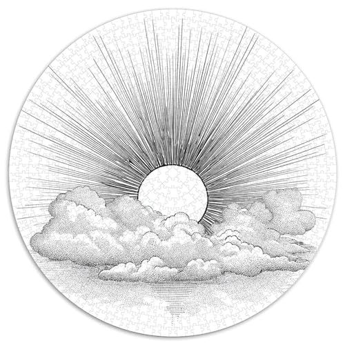 Wolken Puzzle 1000 Teile Schwer Puzzle Spielzeug Lernspiel Impossible Himmel Herausforderung Spielzeug Für Erwachsene Und Kinder in Bewährter 1000pcs (67.5x67.5cm) von CBCoin
