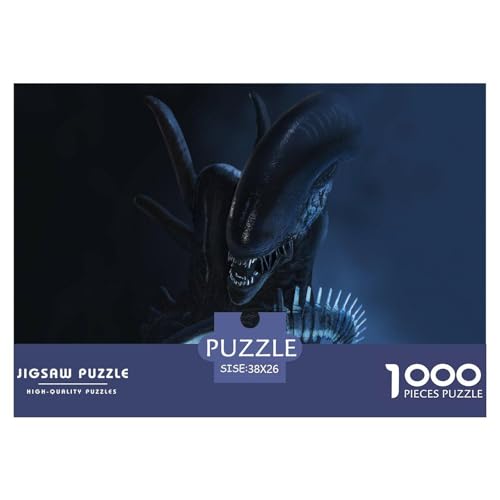 Xenomorph Puzzle 1000-teilige Schwer Puzzle Spielzeug Lernspiel Impossible Außerirdische Herausforderung Spielzeug Für Erwachsene Und Kinder Ab 12 Jahren 38x26cm/1000pcs von CBCoin