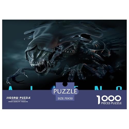 Xenomorph Puzzle 1000-teilige Schwer Puzzle Spielzeug Pädagogisches Spiel Impossible Außerirdische Herausforderung Spielzeug Für Erwachsene Kinder 70x50cm/1000pcs von CBCoin
