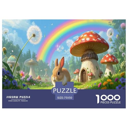 Zwergkaninchen Puzzle 1000 Teile Schwer Puzzle Spielzeug Lernspiel Impossible Herausforderung Spielzeug Für Erwachsene Und Kinder in Bewährter 1000pcs (75x50cm) von CBCoin
