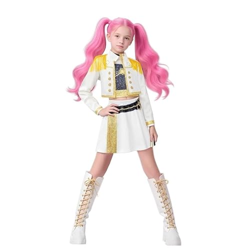 CBFGGOEUDFBS K-Pop Dämonenjäger-Kostüm, Cosplay, Sänger-Idol, Bühnen-Rollenspiel-Outfits, Halloween-Verkleidung for Frauen und Mädchen(A04,120) von CBFGGOEUDFBS