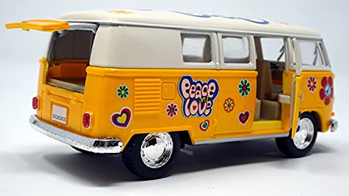 CBK-MS Bus 1962 Peace and Love gelb/beige Modellauto mit Rückziehmotor CBK-MS Bus 1962 Peace and Love gelb/beige Modellauto mit Rückziehmotor von CBK-MS