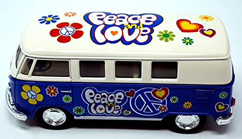 CBK-MS Modellauto Bus Peace and Love 1962 blau/beige Rückziehmotor von CBK-MS