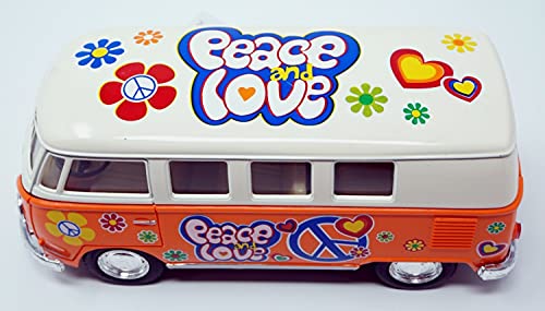 CBK-MS Modellauto Bus Peace and Love 1962 orange/beige Rückziehmotor von CBK-MS