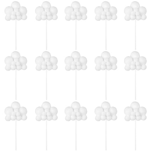 CBLUO 15 Stück Wolken-Kuchenaufsätze, weiße Wolke, Cupcake-Topper, Glitzer, Wolke, Dessert, Kuchendekorationen für Geburtstag, Hochzeit, Babyparty, Weihnachten, Urlaub, Festival, Karneval, Feier, CBLUO 15 Stück Wolken-Kuchenaufsätze, weiße Wolke, Cupcake-Topper, Glitzer, Wolke, Dessert, Kuchendekorationen für Geburtstag, Hochzeit, Babyparty, Weihnachten, Urlaub, Festival, Karneval, Feier, von CBLUO