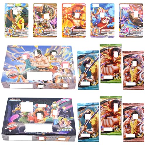 CBOSNF 180pcs One Piece TCG CCG Boster Card Games Karte Anime Games Pack Trading Card Trading Card Game One Piece Cards Booster Box Luffy Solon Anime Regali Di Compleanno 6+1 von CBOSNF