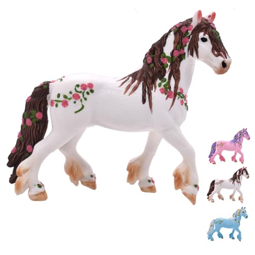 CBOSNF Pferde Spielfigur, Pferdes Figur, Blume Elfenpferd Mythische Pegasus Modell, Tortendekoration, Autoschmuck, Magische Energie Kreatur Weiß Pferde CBOSNF Pferde Spielfigur, Pferdes Figur, Blume Elfenpferd Mythische Pegasus Modell, Tortendekoration, Autoschmuck, Magische Energie Kreatur Weiß Pferde von CBOSNF
