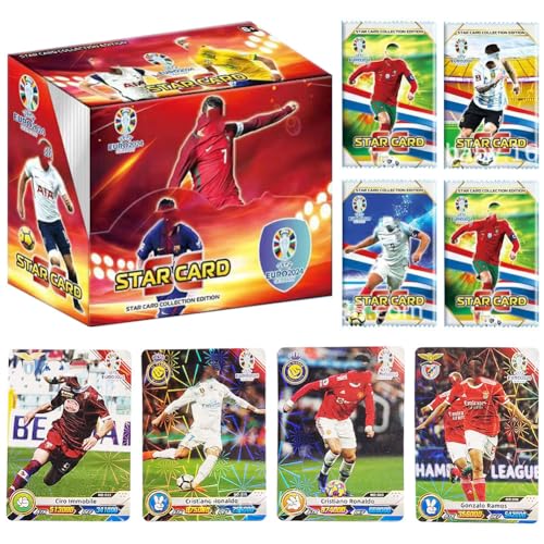 CBOSNF World Cup Fußball Star TCG Cards 36Pack/288 Blatt Football Trading Cards,Shippuden Karten Box, UEFA Champions League,Fußball Sammelkarte, Fußball Star Karte Für Fans-B von CBOSNF