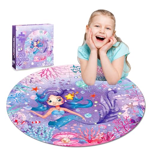 Meerjungfrau Runde Puzzle, Papier Kinder Spielzeug Puzzle Spielzeug Stress Relief Puzzle Meerjungfrau Runde Puzzle, Papier Kinder Spielzeug Puzzle Spielzeug Stress Relief Puzzle von CC HOME