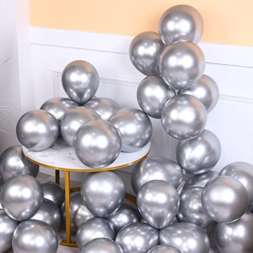 5 Zoll Kleine Silber Metallic Luftballons,Mini Chrom Silber Helium Ballons für Partys Deko-100 Stück 5 Zoll Kleine Silber Metallic Luftballons,Mini Chrom Silber Helium Ballons für Partys Deko-100 Stück von CC Wonderland Zone