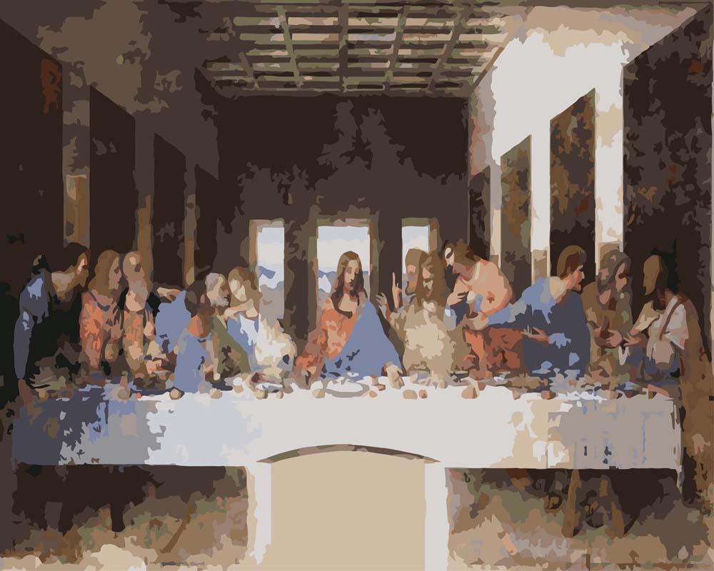 Malen nach Zahlen - Das Abendmahl - Leonardo da Vinci, mit Rahmen Malen nach Zahlen - Das Abendmahl - Leonardo da Vinci, mit Rahmen von CC0