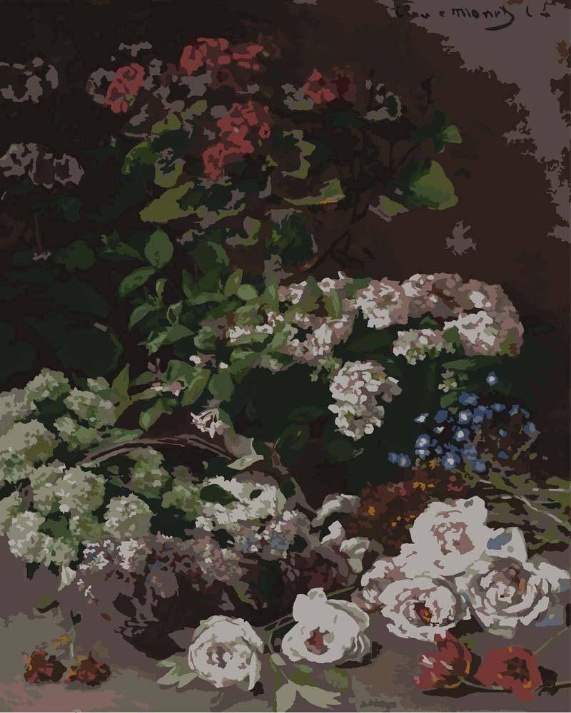Malen nach Zahlen - Frühlingsblumen - Claude Monet, mit Rahmen von CC0