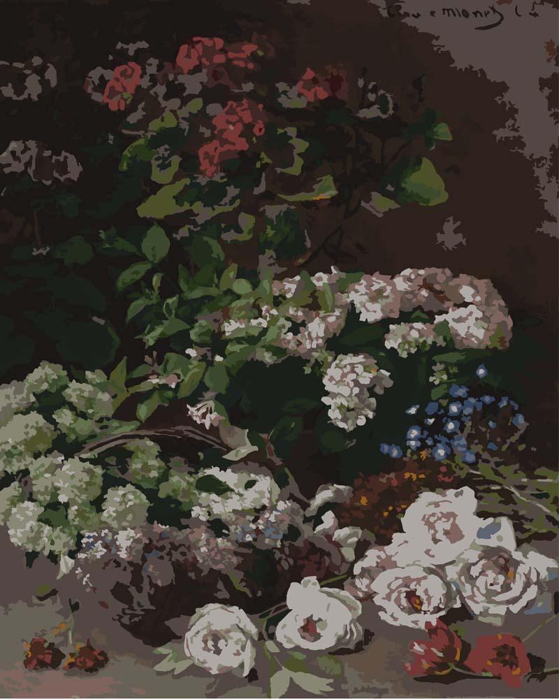 Malen nach Zahlen - Frühlingsblumen - Claude Monet, ohne Rahmen von CC0