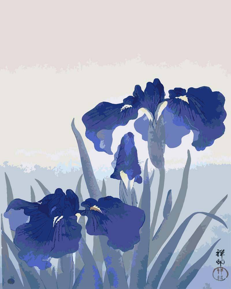 Malen nach Zahlen - Iris flowers (1925 - 1936) by Ohara Koson, ohne Rahmen von CC0