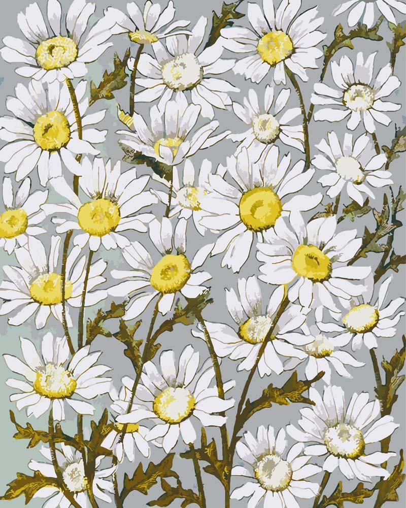 Malen nach Zahlen - Karte mit Blumen auf blauem Hintergrund von L. Prang _ Co, mit Rahmen Malen nach Zahlen - Karte mit Blumen auf blauem Hintergrund von L. Prang _ Co, mit Rahmen von CC0