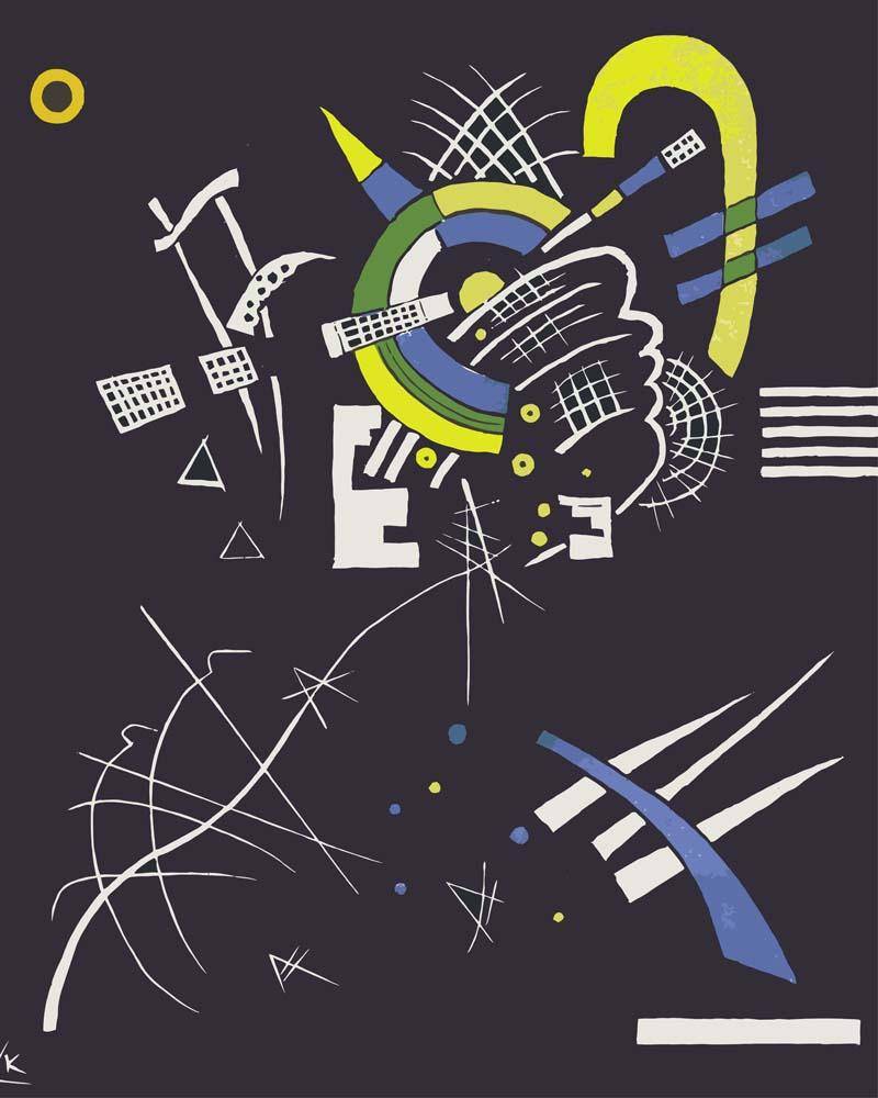 Malen nach Zahlen - Kleine Welten VII - Wassily Kandinsky, ohne Rahmen von CC0