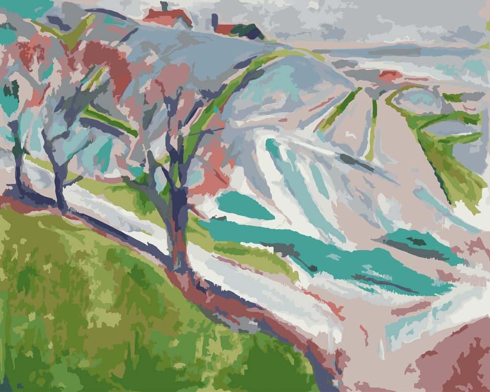 Malen nach Zahlen - Landschaft von Kragero - Edvard Munch, ohne Rahmen Malen nach Zahlen - Landschaft von Kragero - Edvard Munch, ohne Rahmen von CC0
