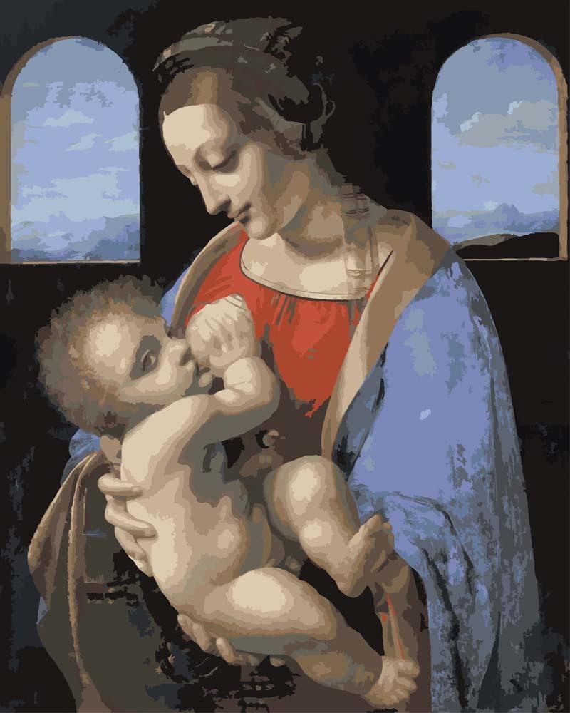 Malen nach Zahlen - Madonna Litta - Leonardo da Vinci, mit Rahmen Malen nach Zahlen - Madonna Litta - Leonardo da Vinci, mit Rahmen von CC0