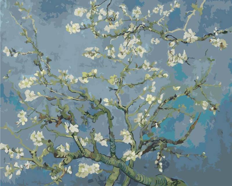 Malen nach Zahlen - Mandelblüte - Vincent van Gogh, ohne Rahmen von CC0