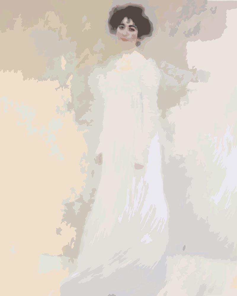 Malen nach Zahlen - Porträt der Serena Lederer - Gustav Klimt, mit Rahmen von CC0