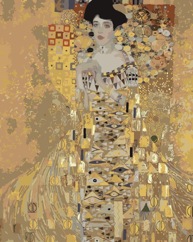 Malen nach Zahlen - Portrait von Adele Bloch-Bauer I - Gustav Klimt, ohne Rahmen von CC0