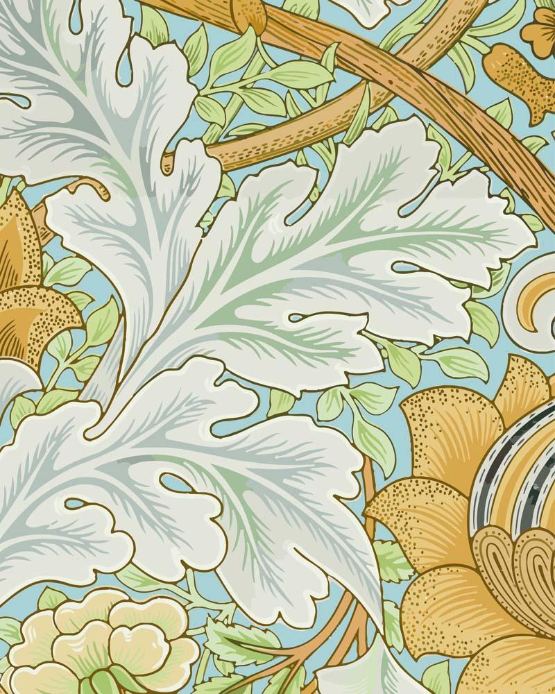 Malen nach Zahlen - St.James-Muster von William Morris, mit Rahmen Malen nach Zahlen - St.James-Muster von William Morris, mit Rahmen von CC0