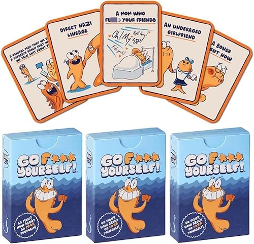 CCDSR Go Fish Kartenspiel – „Go Fish Yourself“ Party-Edition für Erwachsene. Das Spiel mit den kleinen Demütigungen des Lebens.Klassischer interaktiver Spaß für Familie&tolle Geschenkidee. (3PCS) von CCDSR