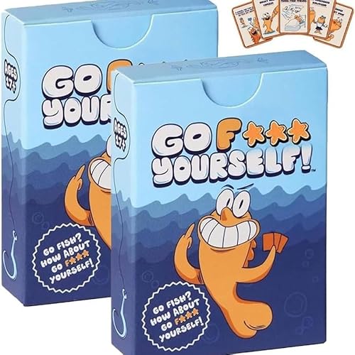 CCDSR Go Fish Kartenspiel – „Go Fish Yourself“ Party-Edition für Erwachsene. Das Spiel mit den kleinen Demütigungen des Lebens.Klassischer interaktiver Spaß für Familie&tolle Geschenkidee. (2PCS) von CCDSR