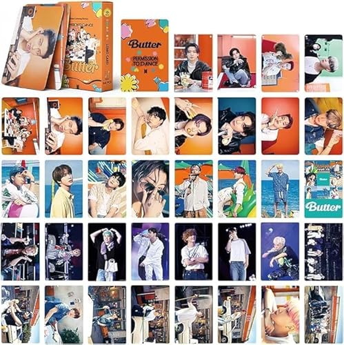 BTS Lomo Karten BTS Butter Neues Album Karten BTS 2021 Mini Fotokarten BTS Photocard Set für Fans Geschenk (Butter 2) von CCERQWZ