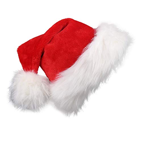 CCINEE Weihnachtsmütze für Erwachsene, Samt, Weihnachtsmannmütze, Ferienhausdekoration CCINEE Weihnachtsmütze für Erwachsene, Samt, Weihnachtsmannmütze, Ferienhausdekoration von CCINEE