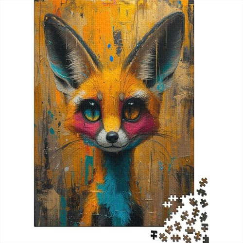Abstract Fuchs Puzzle 1000 Teile Schwer Puzzle Spielzeug Pädagogisches Spiel Impossible Pflaumenblüte Herausforderung Spielzeug Für Erwachsene Kinder 1000pcs (75x50cm) von CCIZFMQ