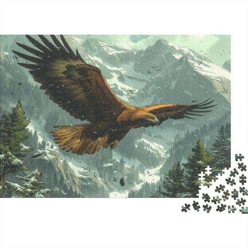 Adler Puzzle 1000 Teile Schwer Puzzle Spielzeug Lernspiel Impossible Snow Berge Herausforderungsspielzeug Für Erwachsene Und Kinder Ab 14 Jahren 1000pcs (75x50cm) von CCIZFMQ