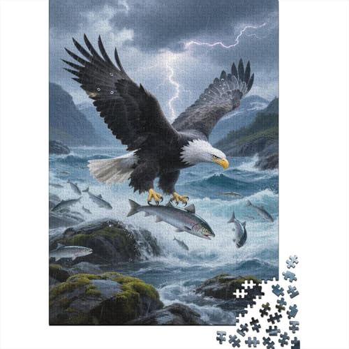 Adler Puzzle 1000 Teile Schwer Puzzle Spielzeug Pädagogisches Spiel Impossible Ozean Blitz Herausforderung Spielzeug Für Erwachsene Und Kinder in Bewährter 1000pcs (75x50cm) von CCIZFMQ