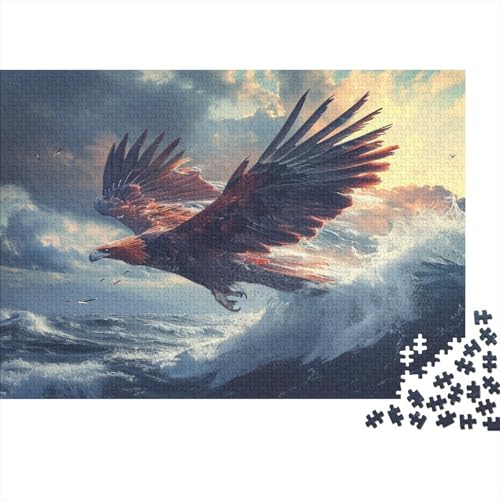 Adler Puzzles 1000 Teile Schwer Puzzle Spielzeug Lernspiel Impossible Goldene Wiese Herausforderung Spielzeug Für Erwachsene Und Kinder in Bewährter 1000pcs (75x50cm) von CCIZFMQ