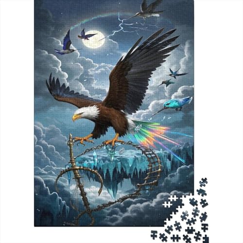 Adler Puzzles 1000 Teile Schwer Puzzle Spielzeug Lernspiel Impossible Soaring Adler Herausforderungsspielzeug Für Erwachsene Und Kinder in Bewährter 1000pcs (75x50cm) von CCIZFMQ