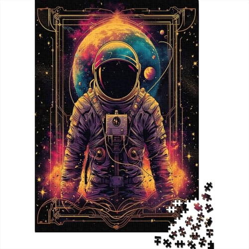 Astronaut Puzzle 1000-teilige Schwer Puzzle Spielzeug Lernspiel Impossible Cosmic Backdrop Herausforderungsspielzeug Für Erwachsene Und Kinder Ab 14 Jahren 1000pcs (75x50cm) von CCIZFMQ