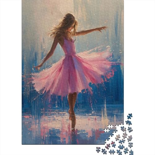 Balletttanz Puzzle 1000 Teile Schwer Puzzle Spielzeug Lernspiel Impossible Ballerina Herausforderung Spielzeug Für Erwachsene Kinder 1000pcs (75x50cm) von CCIZFMQ
