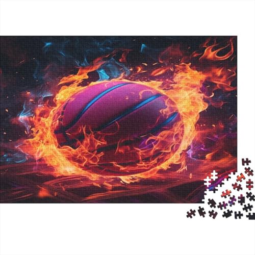 Basketball Puzzle 1000-teilige Schwer Puzzle Spielzeug Pädagogisches Spiel Impossible Science Fiction Flammen Herausforderungsspielzeug Für Erwachsene Und Kinder Ab 14 Jahren 1000pcs (75x50cm) von CCIZFMQ