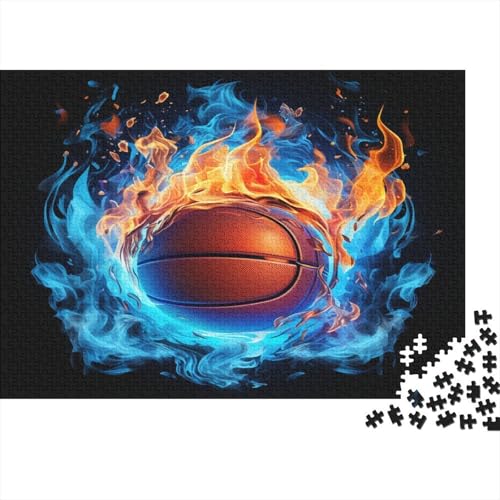 Basketball Puzzles 1000 Teile Schwer Puzzle Spielzeug Pädagogisches Spiel Impossible Science Fiction Flammen Herausforderung Spielzeug Für Erwachsene Kinder 1000pcs (75x50cm) von CCIZFMQ