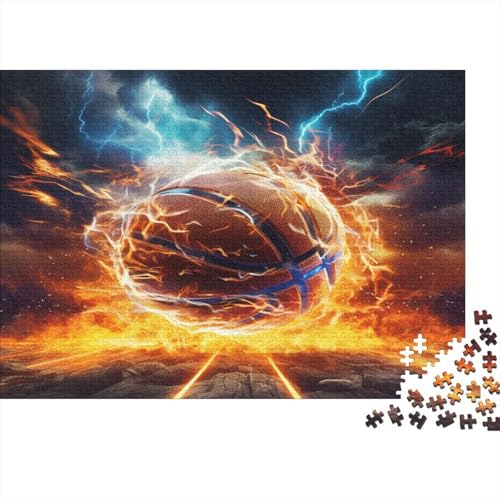 Basketball Puzzles 1000 Teile Schwer Puzzle Spielzeug Pädagogisches Spiel Impossible Science Fiction Flammen Herausforderungsspielzeug Für Erwachsene Und Kinder in Bewährter 1000pcs (75x50cm) von CCIZFMQ