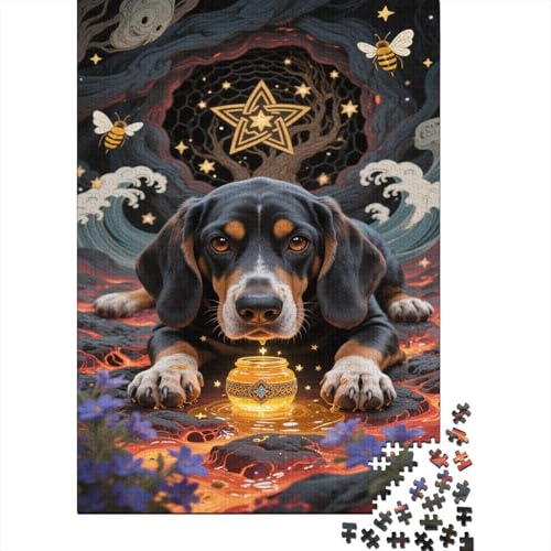 Beagle Puzzle 1000-teilige Schwer Puzzle Spielzeug Lernspiel Impossible Mystische Höhle Herausforderungsspielzeug Für Erwachsene Und Kinder Ab 12 Jahren 1000pcs (75x50cm) von CCIZFMQ