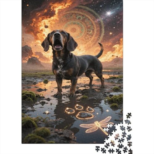 Beagle Puzzles 1000 Teile Schwer Puzzle Spielzeug Lernspiel Impossible Universe Flame Herausforderungsspielzeug Für Erwachsene Kinder 1000pcs (75x50cm) von CCIZFMQ