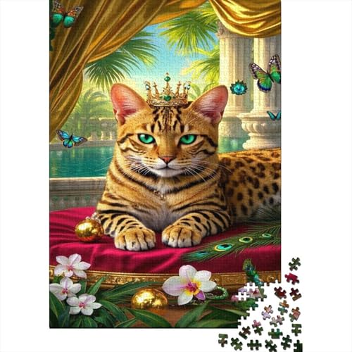 Bengalen Puzzle 1000-teilige Schwer Puzzle Spielzeug Lernspiel Impossible Bengalen Cat Herausforderungsspielzeug Für Erwachsene Und Kinder Ab 12 Jahren 1000pcs (75x50cm) von CCIZFMQ