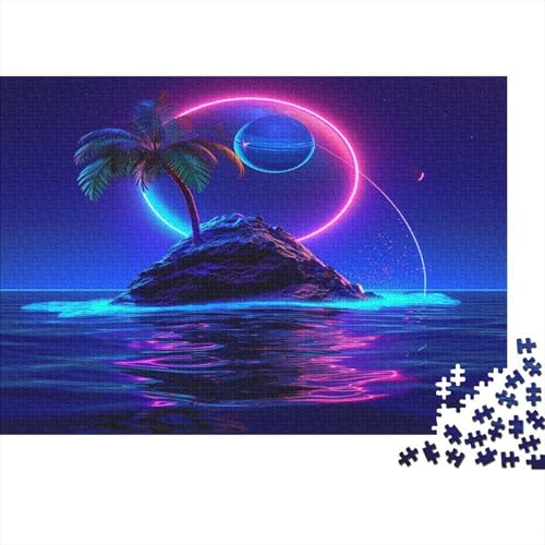 Blauer Planet Puzzles 1000 Teile Schwer Puzzle Spielzeug Lernspiel Impossible Ozean Nachthimmel Herausforderung Spielzeug Für Erwachsene Kinder 1000pcs (75x50cm) von CCIZFMQ