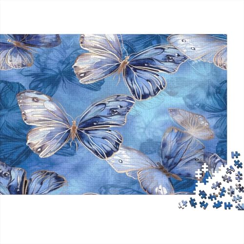Blauer Schmetterling Puzzles 1000-teilige Schwer Puzzle Spielzeug Lernspiel Impossible Herausforderungsspielzeug Für Erwachsene Und Kinder in Bewährter 1000pcs (75x50cm) von CCIZFMQ