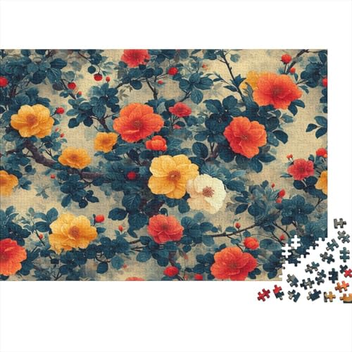 Blumen Puzzle 1000-teilige Schwer Puzzle Spielzeug Lernspiel Impossible Blumenmuster Herausforderung Spielzeug Für Erwachsene Und Kinder Ab 14 Jahren 1000pcs (75x50cm) von CCIZFMQ
