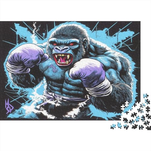 Boxen King Kong Puzzle 1000 Teile Schwer Puzzle Spielzeug Lernspiel Impossible Comic Kunst Herausforderungsspielzeug Für Erwachsene Und Kinder in Bewährter 1000pcs (75x50cm) von CCIZFMQ
