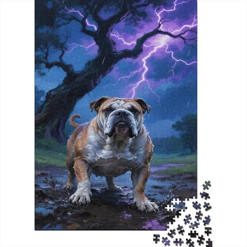 Bulldogs Puzzle 1000 Teile Schwer Puzzle Spielzeug Pädagogisches Spiel Impossible Storm Forest Herausforderungsspielzeug Für Erwachsene Und Kinder Ab 14 Jahren 1000pcs (75x50cm) von CCIZFMQ