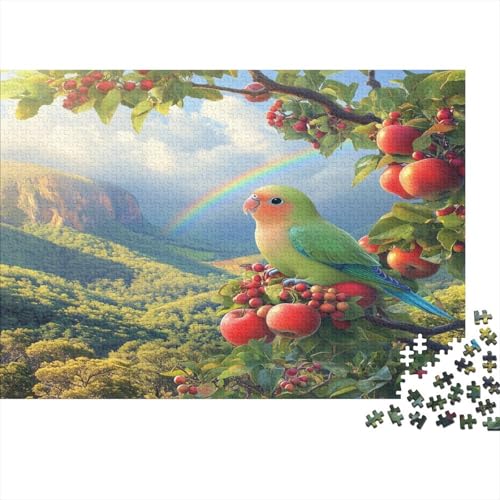 Bunter Papagei Puzzle 1000-teilige Schwer Puzzle Spielzeug Pädagogisches Spiel Impossible Apfelbaum Herausforderungsspielzeug Für Erwachsene Kinder 1000pcs (75x50cm) von CCIZFMQ